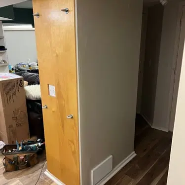 Interior doorway before finish work