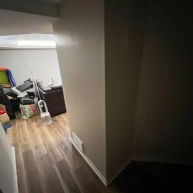 Closet alcove before custom shelving